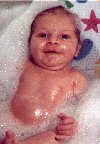 Ryan's first bath