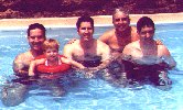 The Ort Boys in the pool. (Steve, Jeffrey, Dave, Alan, and Brad)6/99