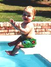 Jeffrey on the diving board