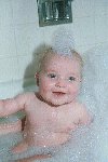 Jeffrey in the tub (4.5 months)