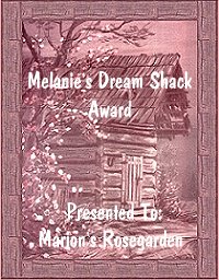Melanie's Dream Shack Award