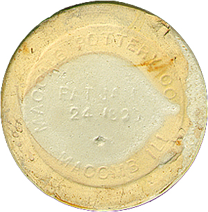 MACOMB POTTERY CO. PAT. JAN 24, 1899 MACOMB, ILL.