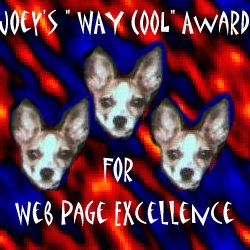 Joey's Too Cool Award