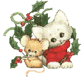 Christmas cat and mouse