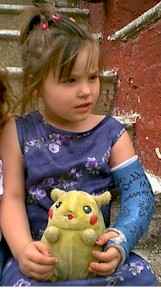 Haley with her Pokemon