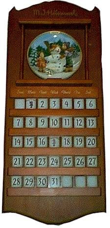 Calendar that I got for Christmas 2000