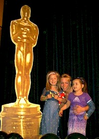 Linsey with mom and Haley on stage