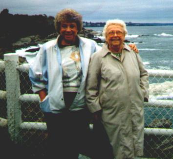 My Mom and I at Portland HeadLight