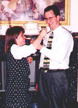 Sue and Geoff With Marriage Toast
