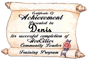 [Diploma for graduation as a Community Leader]