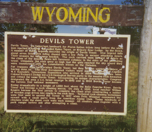 Devil's Tower Sign