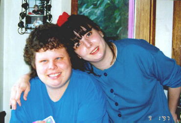 Rachel and her sister Heather