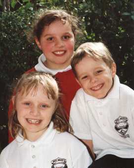Children's school family photo, August 2001