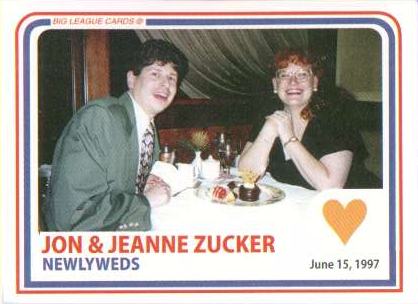 Jon & Jeanne's second trading card - front