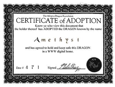 Adoption certficate