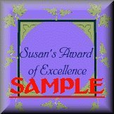 susan's award of excellence