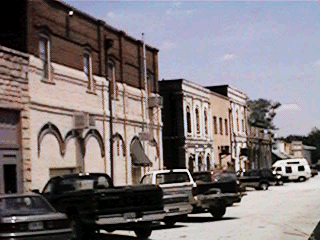 The back side of the businesses on Commercial Street