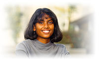 Image of a young woman smiling