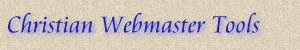 Christian Webmasters Links