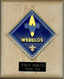 Webelos Award Plaque