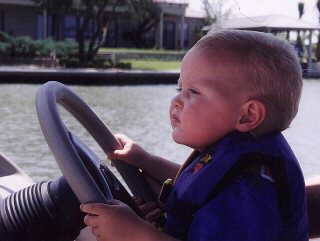 Tristan at the helm
