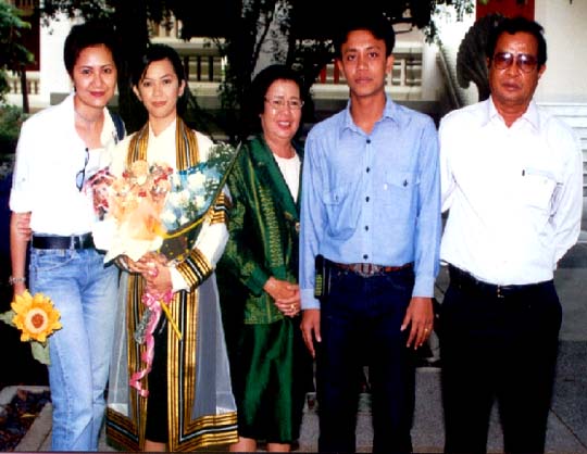 My sister, Me, Mum, my cousin and Dad