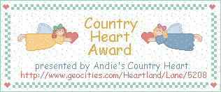 Thank you Andie for your award