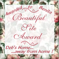 Deb's Beautiful Site Award; received 7/25/99