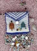 Lyn Taylor, back of beaded amulet bag.
