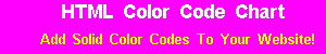 HTML Color Code Chart