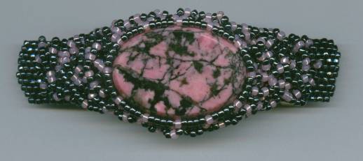 Pink Rhodonite Barrette
