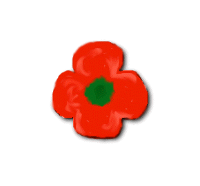 A poppy. For remembrance day.