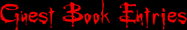 Guestbook Entries