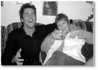 Enjoying a laugh with Mary Harron