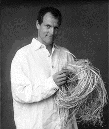 in a hemp shirt