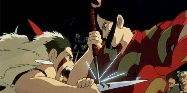San and Lady Eboshi in conflict