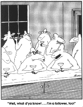 Larson Sheep Cartoon - follower