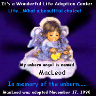 Adopt an  unborn angel advertisement