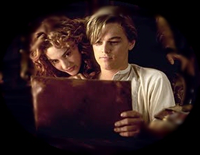 Jack and Rose looking at the drawing