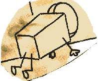 back view guy shaped as square trying to fit in round hole