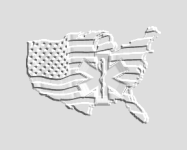 US Flag with Star of Life background