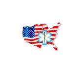 US Flag with Star of Life background