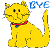 Cat waving Goodbye