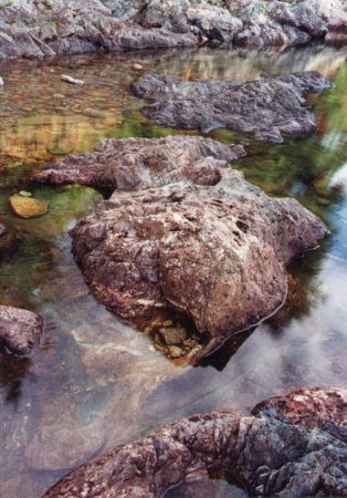 rocks in river