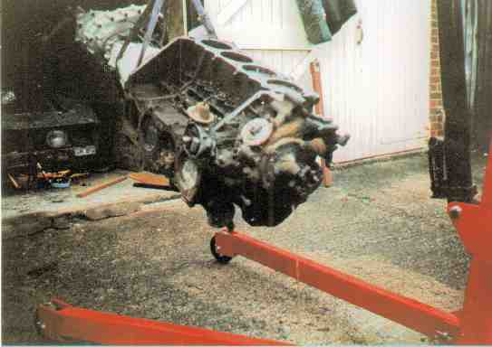 Finally enigne is lowered...