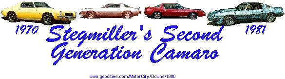 STEGMILLER'S SECOND GENERATION CAMARO: 1970-1981