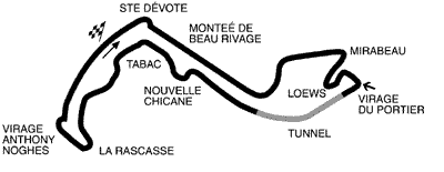 F1 grand pix Monte Carlo Map