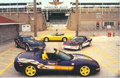 All four Pace Cars