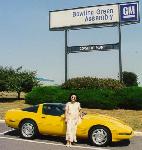 Me in front of the 'Corvette Plant' Sign