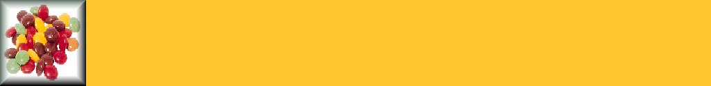 Candy border with yellow background